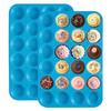 Mini Muffin Cup 24 Hole Silicone Soap Cookies Cupcake Bakeware Mini Cake Pan Tray Mould Home DIY Cake Baking Tool Mold