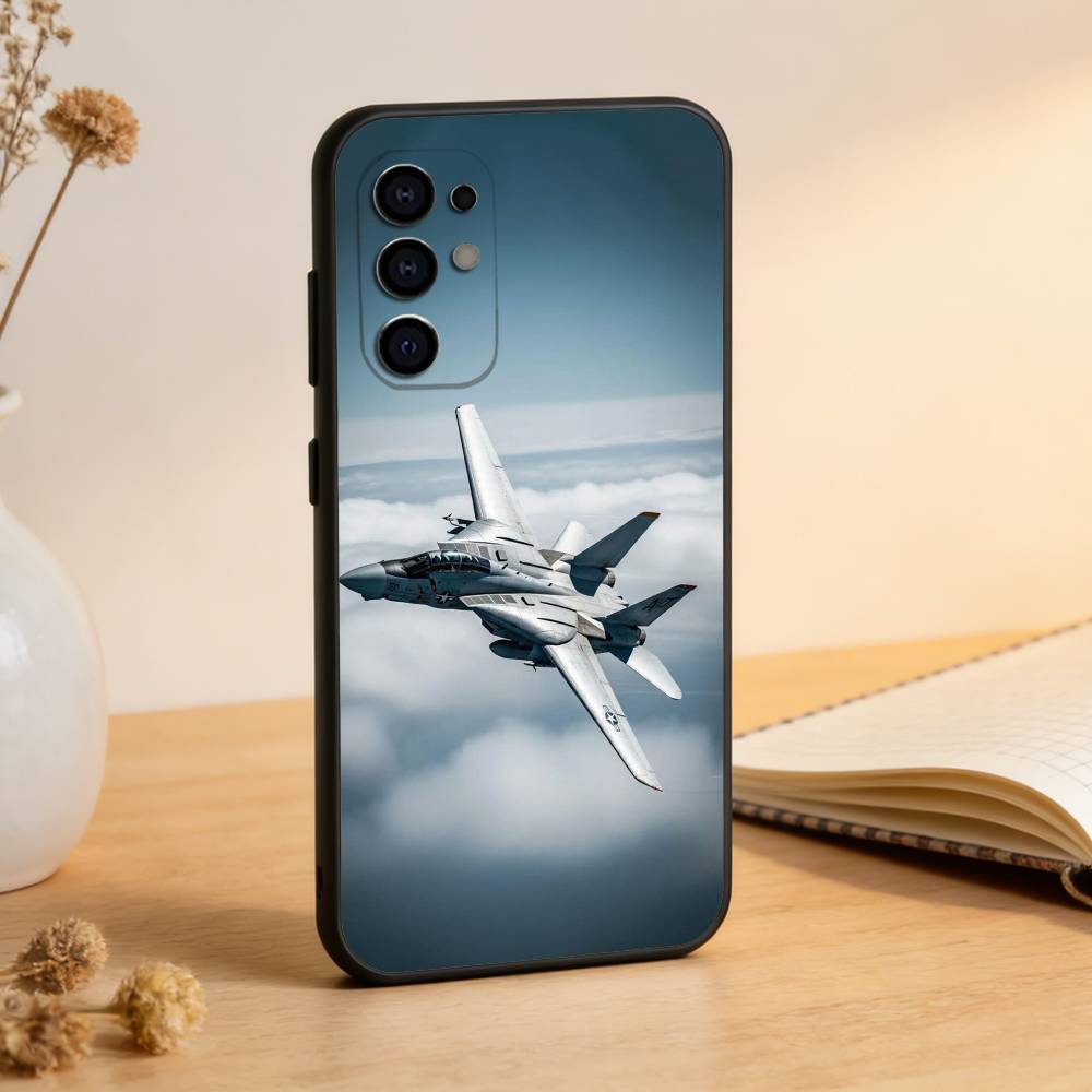 Cool Aircraft Phone Case Black Silicone Soft For Samsung S25,S24,S21,S22,S23,S30,Ultra,S20,Plus,Fe,Lite
