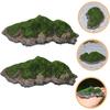 Pot Island Decor Mini Island Model Resin Aquarium Landscape Micro Landscape Decor 3 Pieces Set