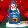 Hollow Christmas Gift Packaging Box Cartoon Christmas Eve Apple Packaging Box Santa Claus Snowman Pattern Paper Box Empty Box