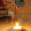Charm Christmas Home Decor Spinning Rotary Metal Holder Decoration Stand Light Xmas Gift