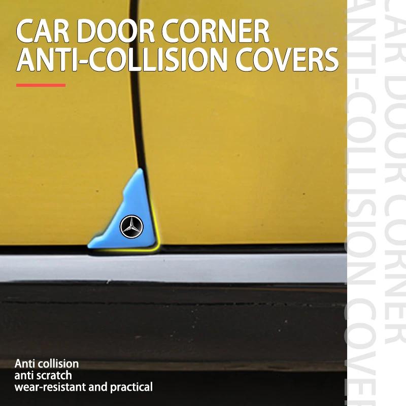 4Pcs Car Door Anti-Collision Stick Silicone Protection Covers For Mercedes Benz C180 C300 W124 W176 W177 C200 C260 GLC CLE CLA FE1