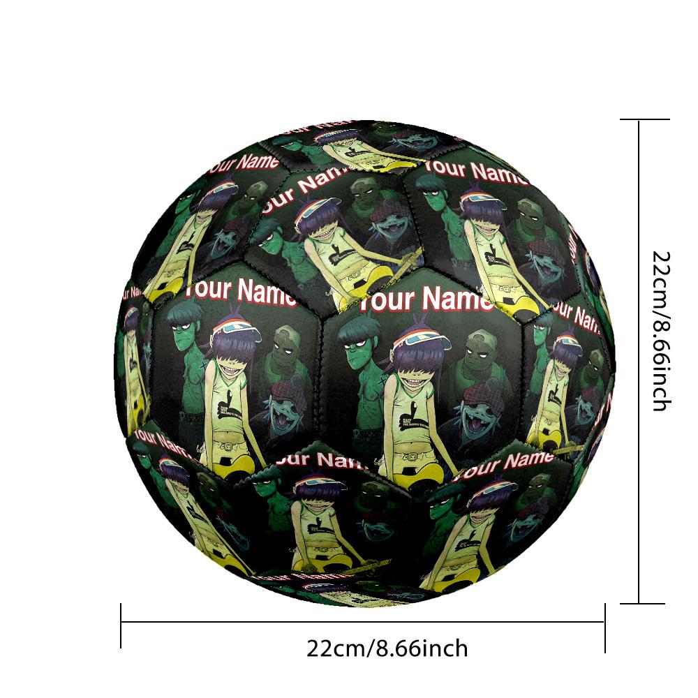 Custom Text Size 5 Soccer Ball, Standard Match Football For OutdoorGorillaz