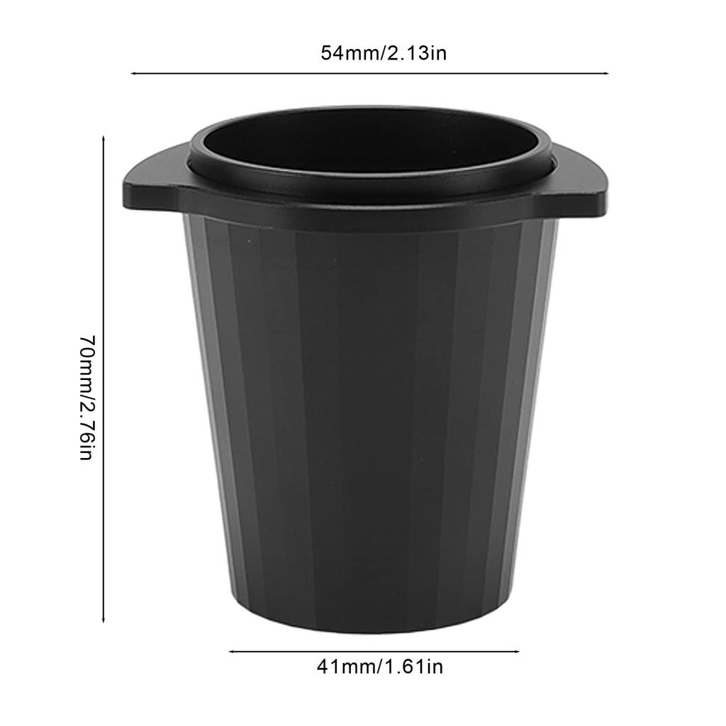 Дозирование кофе Большая алюминиевая чашка для дозирования кофе Посудомоечная машина Кофе Кофемашина Чашка, Защита от разлета порошка, Вместимость, 54 мм, Сплав, Чашка, Безопасный, Порошок,