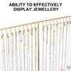 Эффективная железная стойка для подвешивания ожерелий, экономящая место, железная вешалка для ожерелий с деревянным основанием для личной коллекции украшений