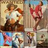 Retro Girl Sexy Poster and Print Art Metal Signs Vintage Content for Shop Club Pub Home Bedroom Tin Sign Decorative Plaques