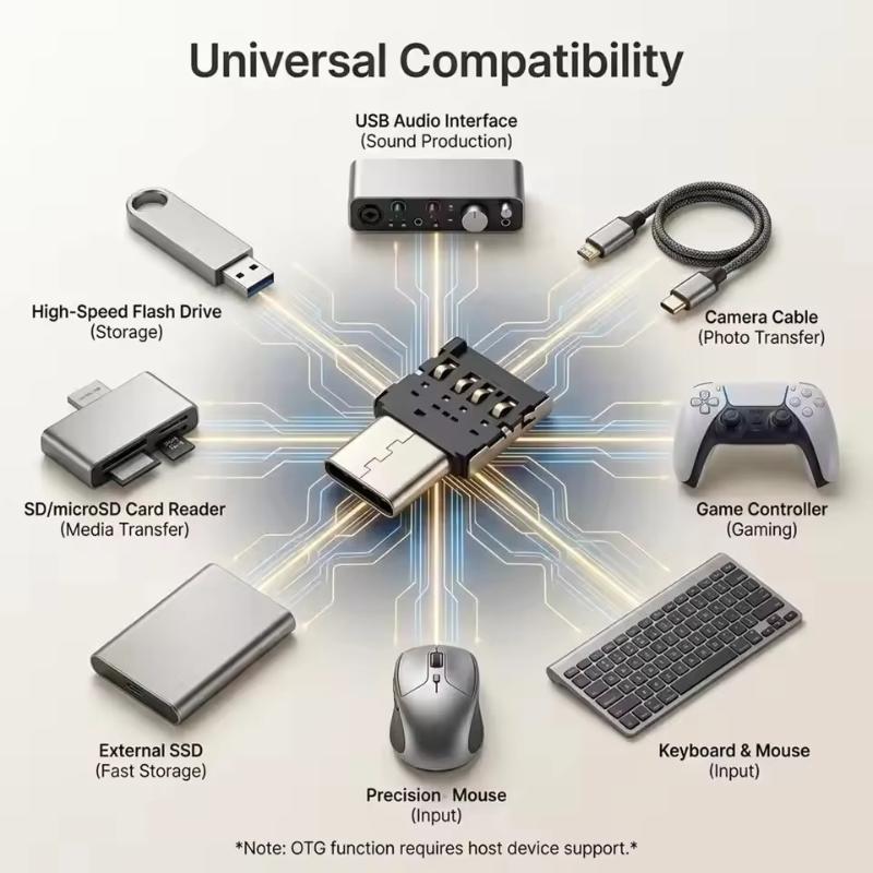 10 шт. Универсальный Type-C Micro USB на USB 2.0 OTG Адаптер Разъем для Мобильного Смартфона USB2.0 Type C Micro USB OTG Кабель Адаптер