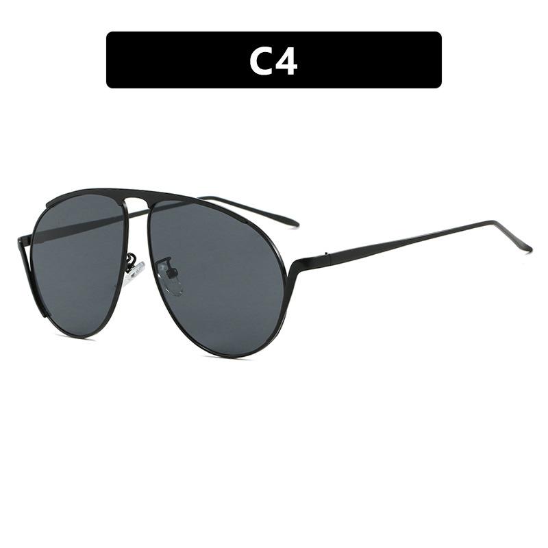 Oversized Pilot Oval Punk Sunglasses Women  Luxury Brand Vintage Metal Frame Sun Glasses For Ladies Outdoor Eyewear Uv400