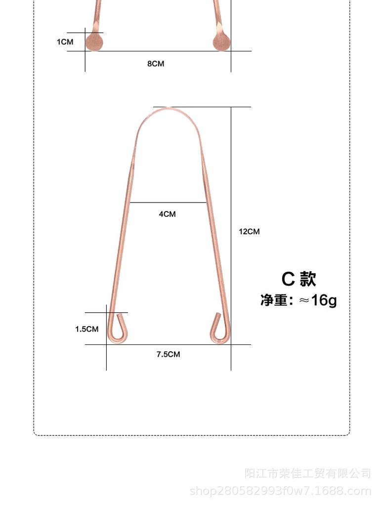 Скребок для языка из фиолетовой меди в форме U щетка для языка инструмент для ухода