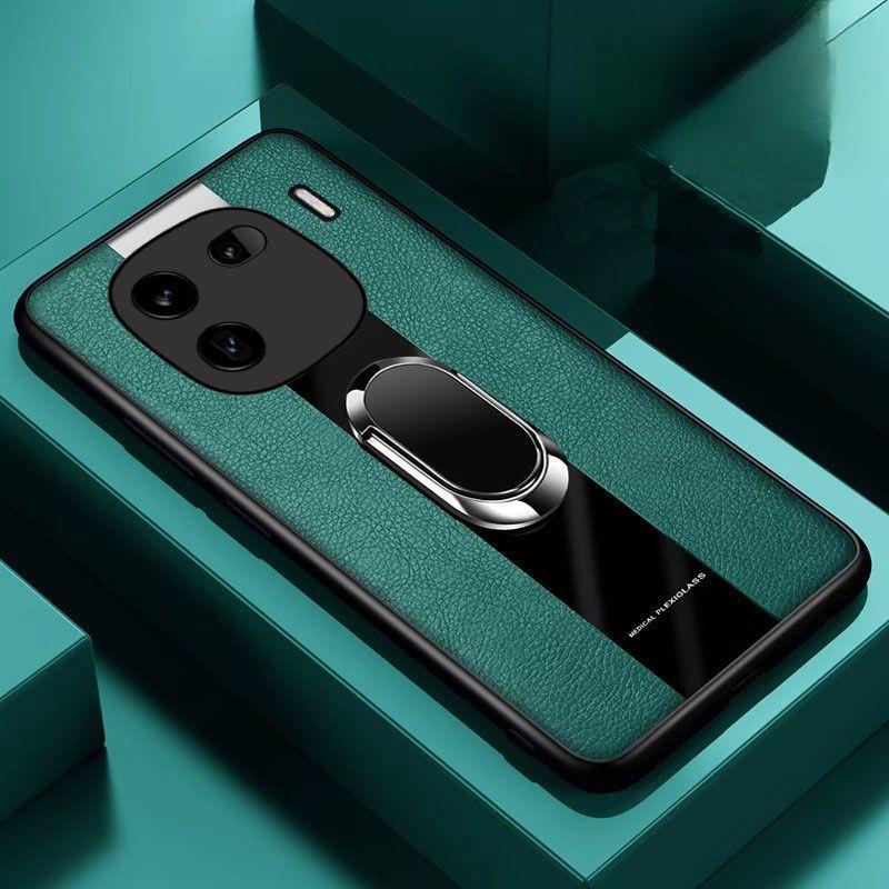Магнитное кольцо-подставка Чехол для телефона Для Vivo IQOO 12 Pro Роскошная кожаная ударопрочная бамперная задняя крышка Для IQOO 13 Iqoo13 12Pro