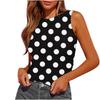 Fashion Polka Dot 3D Printed Vest Women's O-neck Casual Vest Off Shoulder Y2k Sleeveless Top Harajuku Vest Women's Clothing