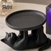Talos 3D-печатный поднос-лежанка для кошки, милый держатель для колец и органайзер для сережек на туалетный столик, декоративная кошачья шкатулка для браслетов