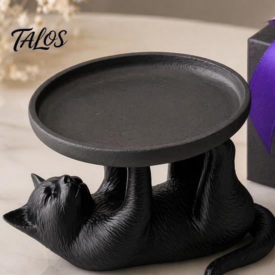 Talos 3D-печатный поднос-лежанка для кошки, милый держатель для колец и органайзер для сережек на туалетный столик, декоративная кошачья шкатулка для браслетов