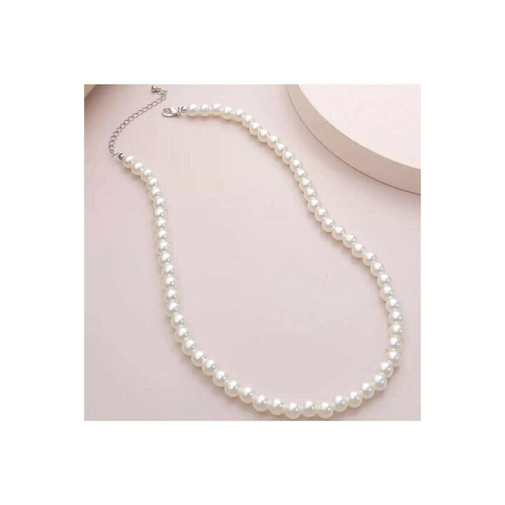 Unisex Elegant Pearl Necklace Adjustable