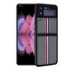 Классический складной деловой чехол в полоску для Samsung Galaxy Z Flip 4, чехол Zflip4, роскошный противоударный кожаный чехол для Samsung Z Flip 3
