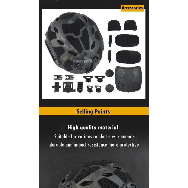 Tactical Fast Helmet Airsoft CS Game Helmets Outdoor Sports Hunting Shooting Paintball Head Protective Gear