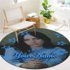 Billie Eilish Custom Name Round Area Rug,Carpet Rug for Living Room Bedroom Sofa Playroom Decor,Non-slip Floor Mat