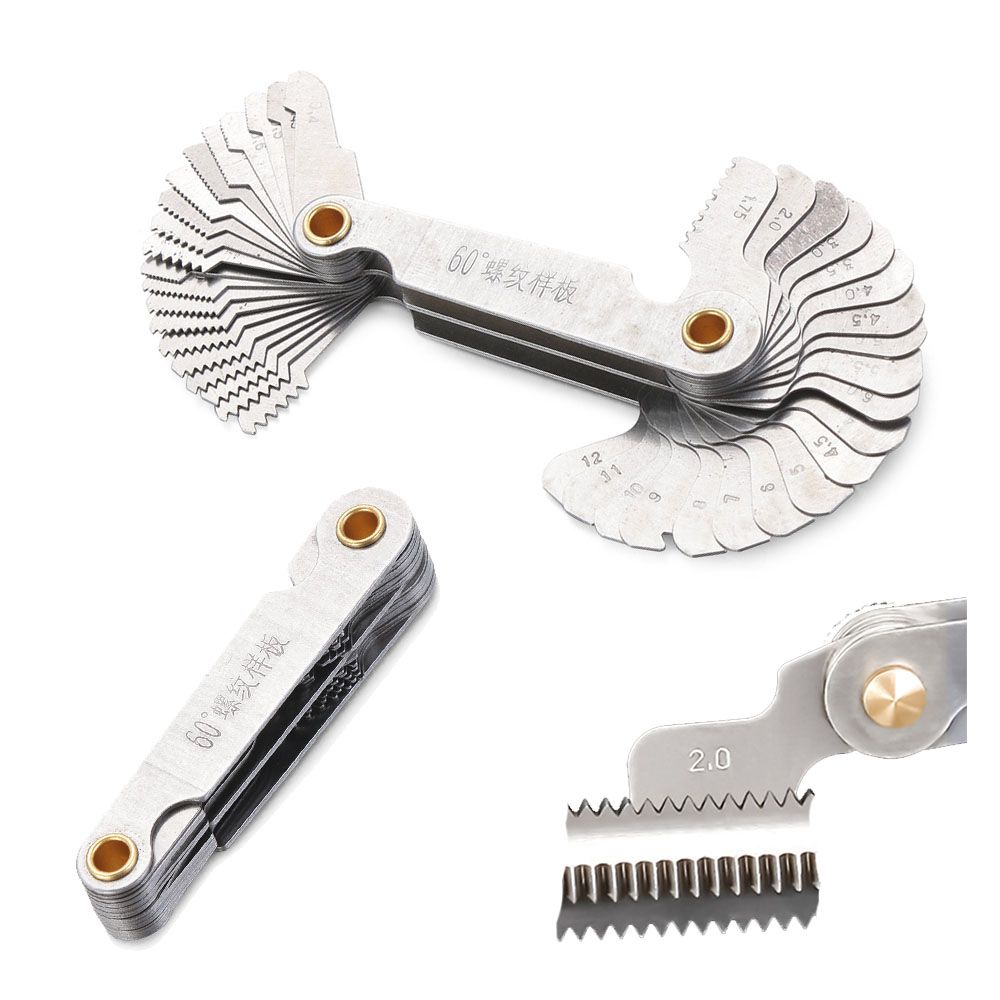 Шаг метрический дюймовый 55/60 градусов шаг винта центр измерения зубчатых передач калибры резьбовой пробки