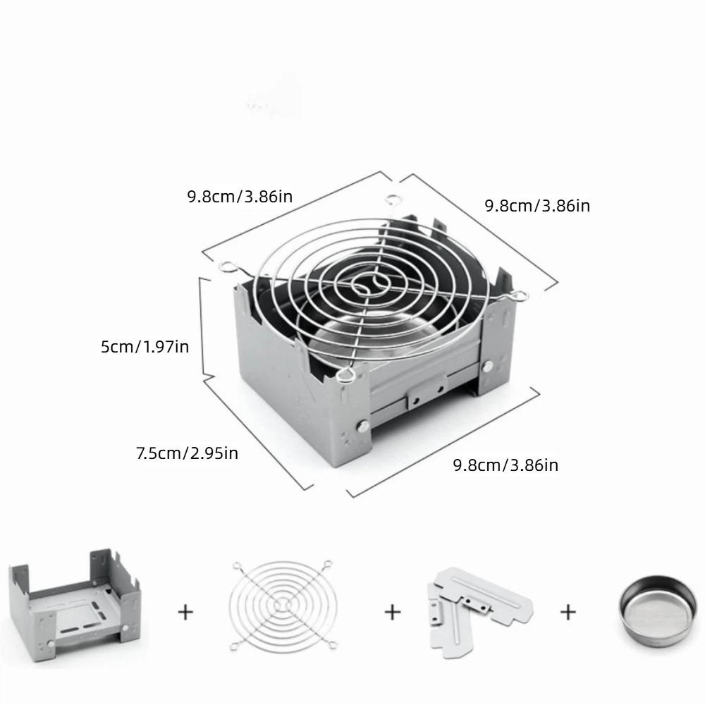 Ultralight Outdoor Tablet Pocket Stove Compact Mini Folding Stove  Camping Stove