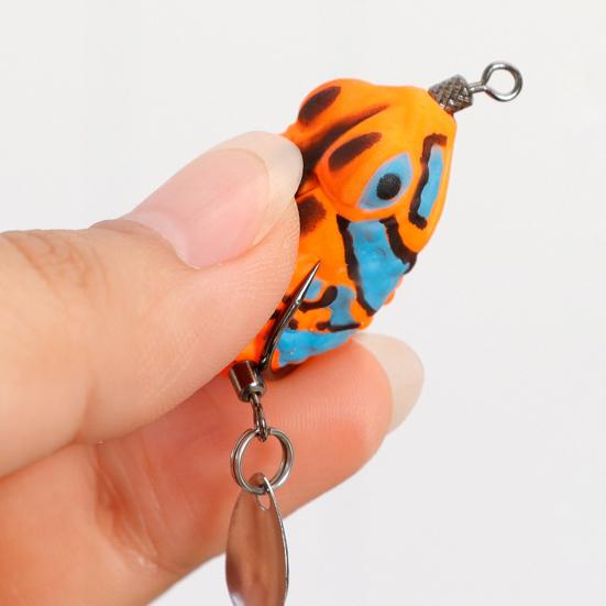 2.7CM/3.2G Мини Мягкая Лягушка Приманка с Беспроволочным Крючком Спиннер Лезвие ПВХ Искусственный