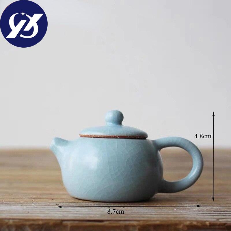 Mini Kiln Porcelain Teapot Ceramic Fingertip Tea Pot Small Tea Pet Teahouse Ornaments Kitchen Kettle