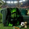 Monster Drink Throws Blanket Flannel Blankets Plush for Couch Bed Gifts for Men Women Travel picnic blanket Christmas fan gifts