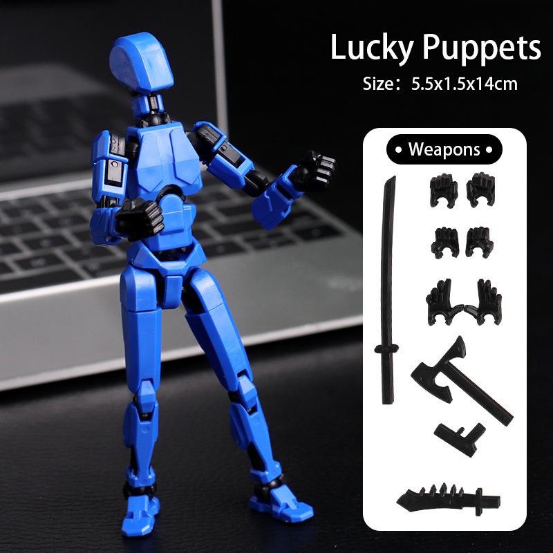 Action Figure Set, Giant Sword Robot Action Figure 3D Printed Robo 13 Action Fidget Toys Figure Articulated, Collectors Desktop