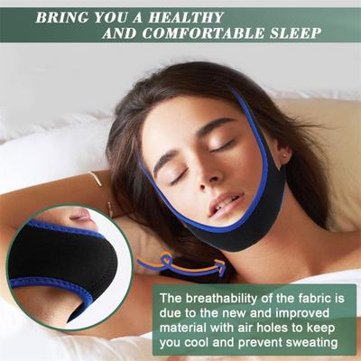 Ремень для подбородка против храпа, эффективный ограничитель храпа, регулируемый ремешок для сна, для мужчин и женщин, чтобы держать рот закрытым