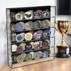 Acrylic Coin Display Box Transparent Magnetic Door Large Capacity Challenge Coin Stand Display Case Wall-mounted Storage Holders