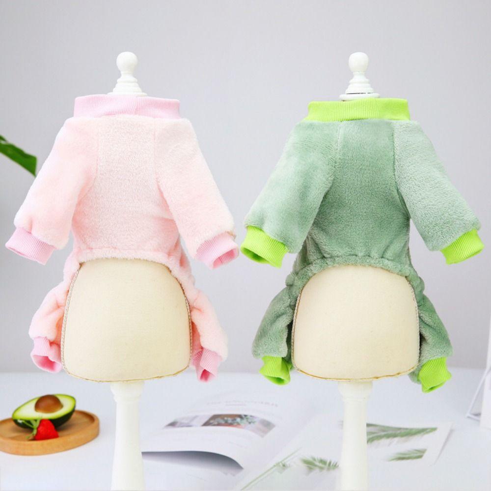 Теплые пижамы для собак Мягкая зимняя одежда для собак Аксессуары для питомцев Комбинезон на четырех лапах для собак Щенков