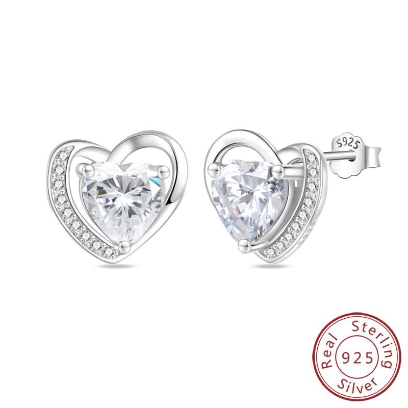 Earrings 925 Silver Shining Snowflake Mini Butterfly Ear Studs For Women Fine Birthday Party Jewelry Gifts