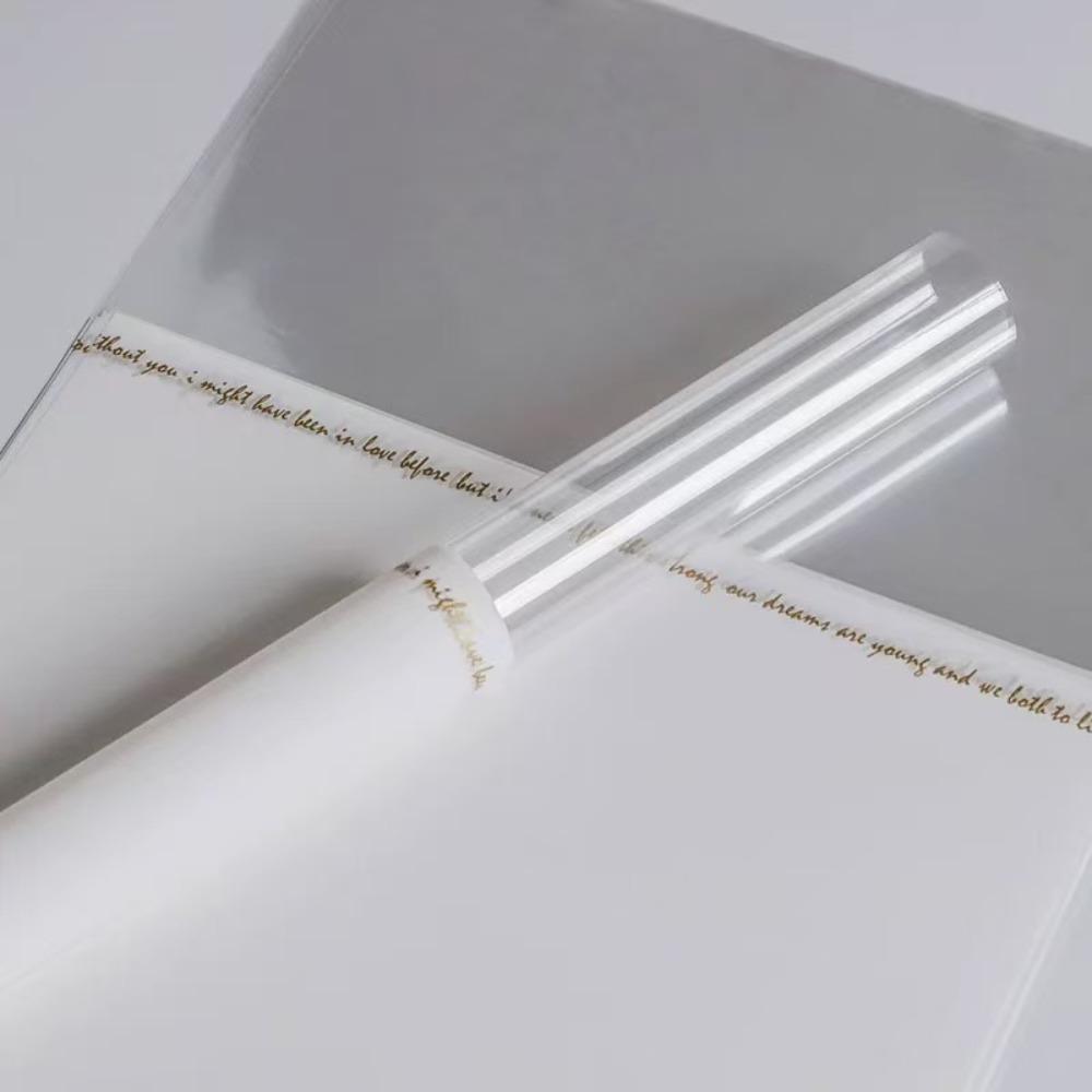 20 Pieces Waterproof Single Flower Wrapping Bags Transparent Bouquet Packaging Bag Valentine's Day