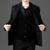 Осенне-зимнее двухстороннее шерстяное пальто со съемной подкладкой для мужчин, деловое, повседневное, средней длины, с воротником, шерстяное пальто высокого класса