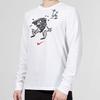 Nike Тренировочная повседневная футболка с круглым вырезом с длинными рукавами, мужские топы, белые DM5693-100