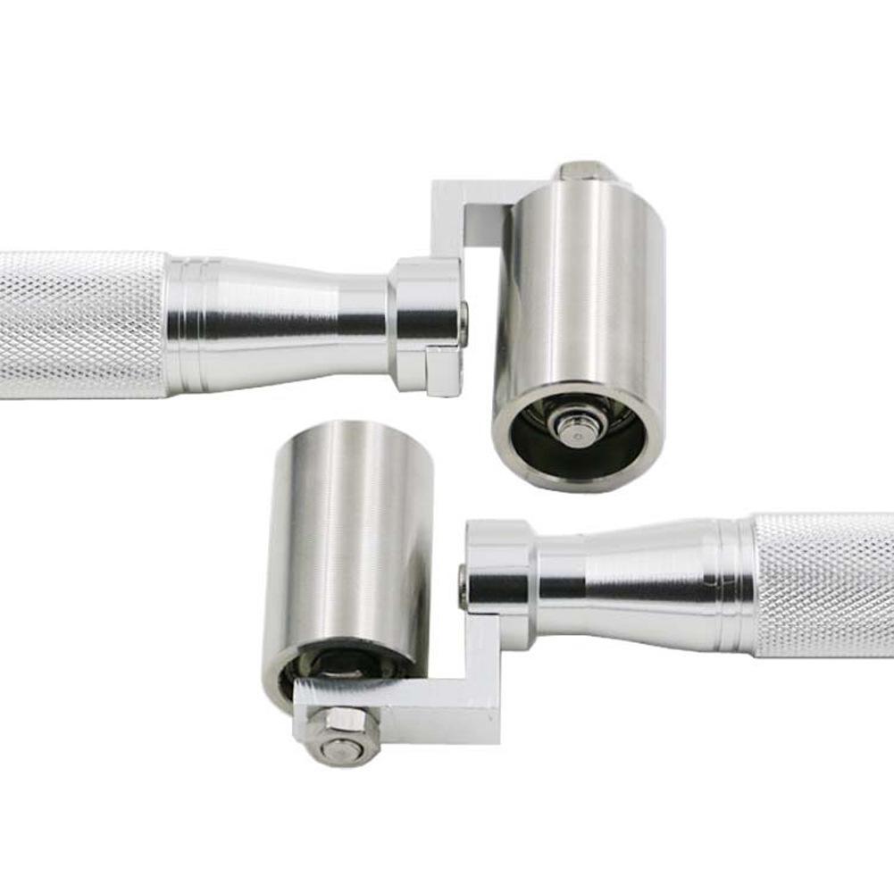 Валик для обоев с ручкой из нержавеющей стали и двухсторонним подшипником из углеродистой стали, плоский валик, инструмент для покраски