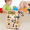 LED Light Switch Busy Board Toddler Light-up Switch Control Wooden Board