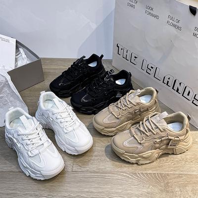 Показывая ноги маленькие папины кроссовки женские весенне-осенние новые универсальные дышащие сетчатые кроссовки на платформе лето