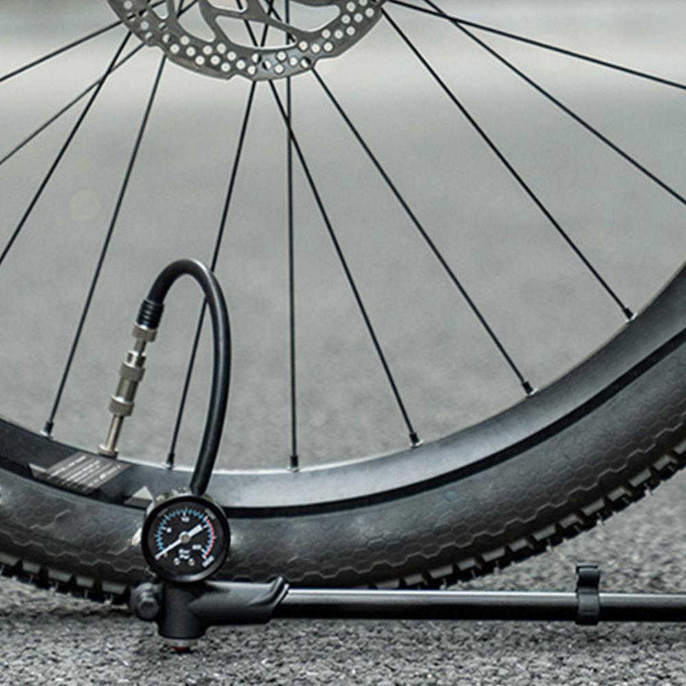 Bike Tire Pump Aluminum Alloy Tire Air Compressor Bike Tire Inflator Large Dial Handheld Bike Pump Bicycles Pump Inflator tool