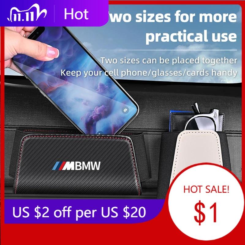 BAAM1 2025 Hot Car Accessories Side Door Seat Back Organizer Box Leather Storage Bags For BMW Motorsport F11 G11 F10 F30 G08 G28 G20 G