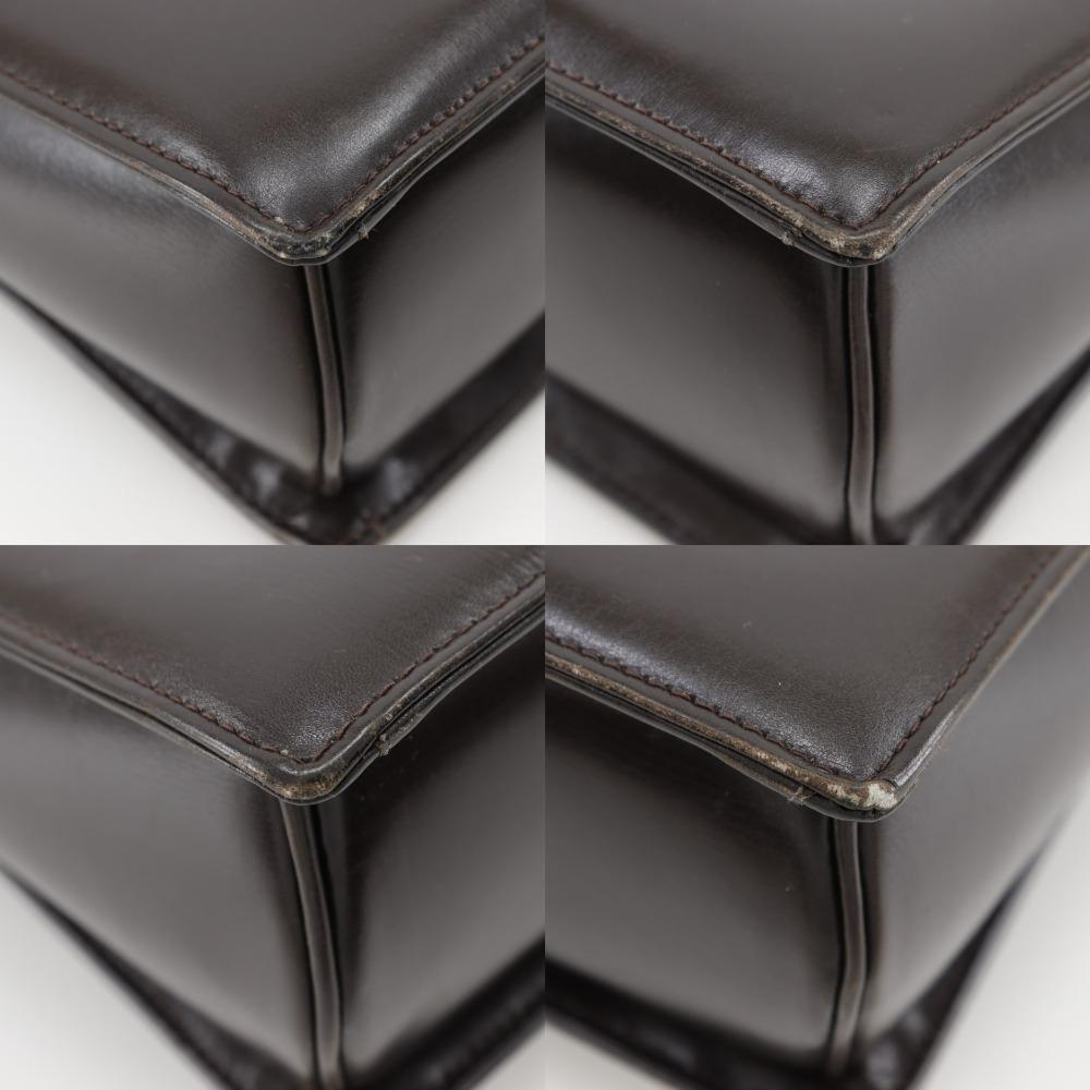 Gucci One Handle Handbag Old Gucci Brown Leather Women Used