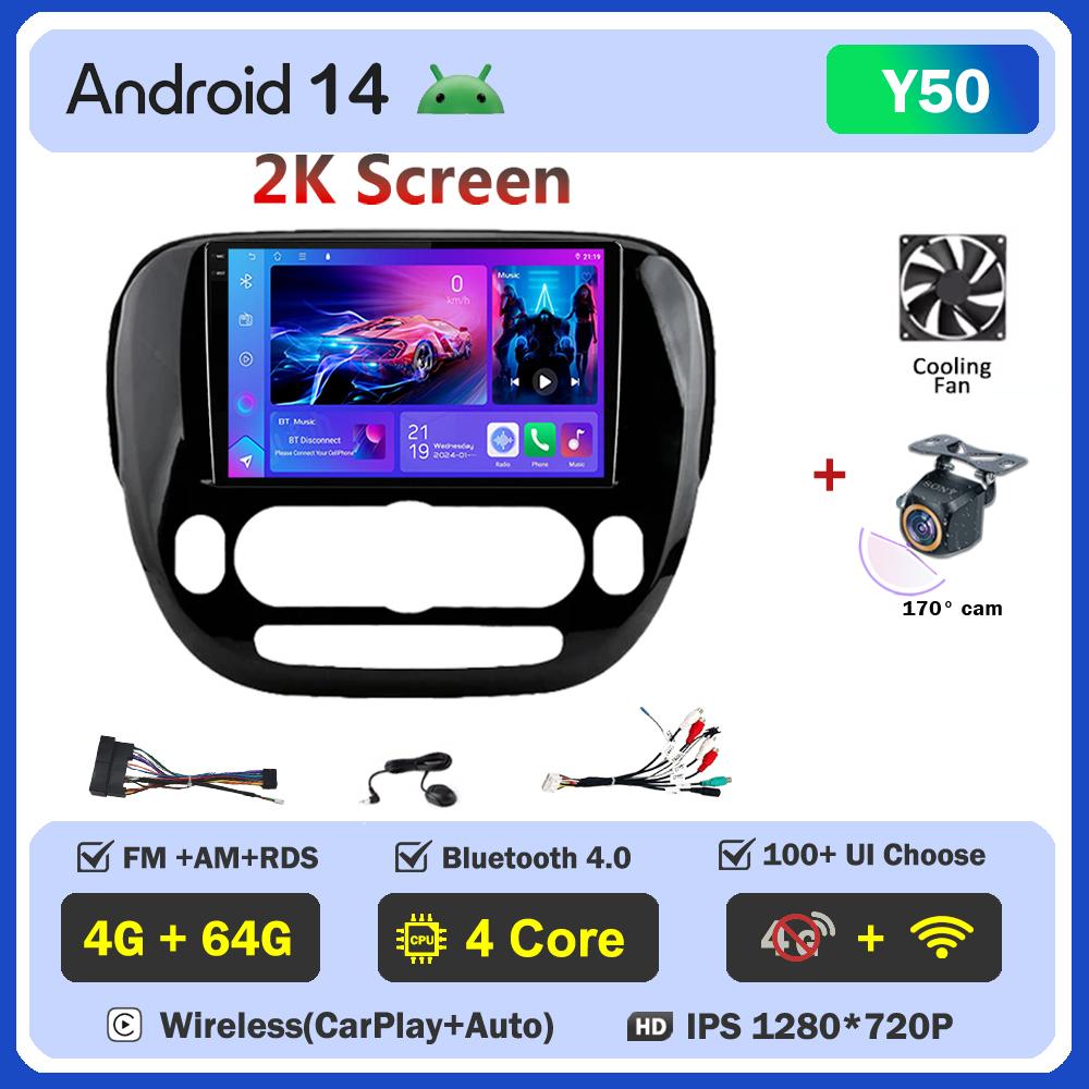 Для KIA Soul 2013-2019 Автомобильный радиоплеер Car Carplay Screen Autoradio Mirror Link Car Intelligent Systems Сенсорный экран AutoMotive