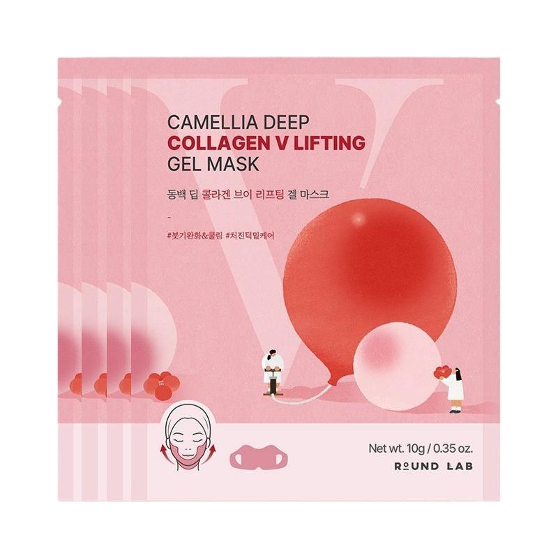 ROUND LAB Camellia Deep Collagen Firming Gel Mask 34gX4EA