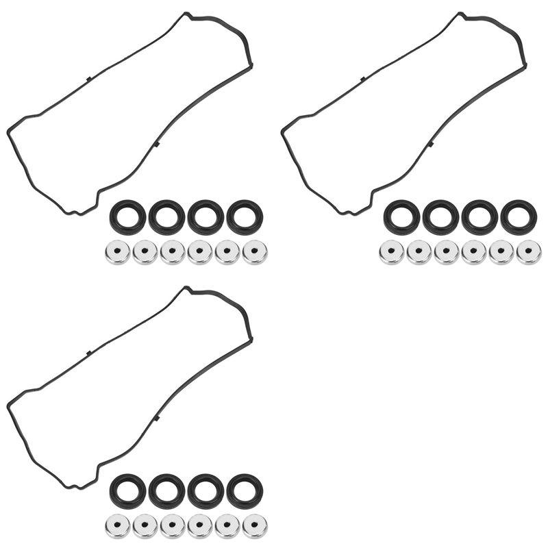 3X Valve Cover Gasket Set 12030-PNC-000 For Acura RSX Base & Type S K20A K20A2 K20A3 K20Z1