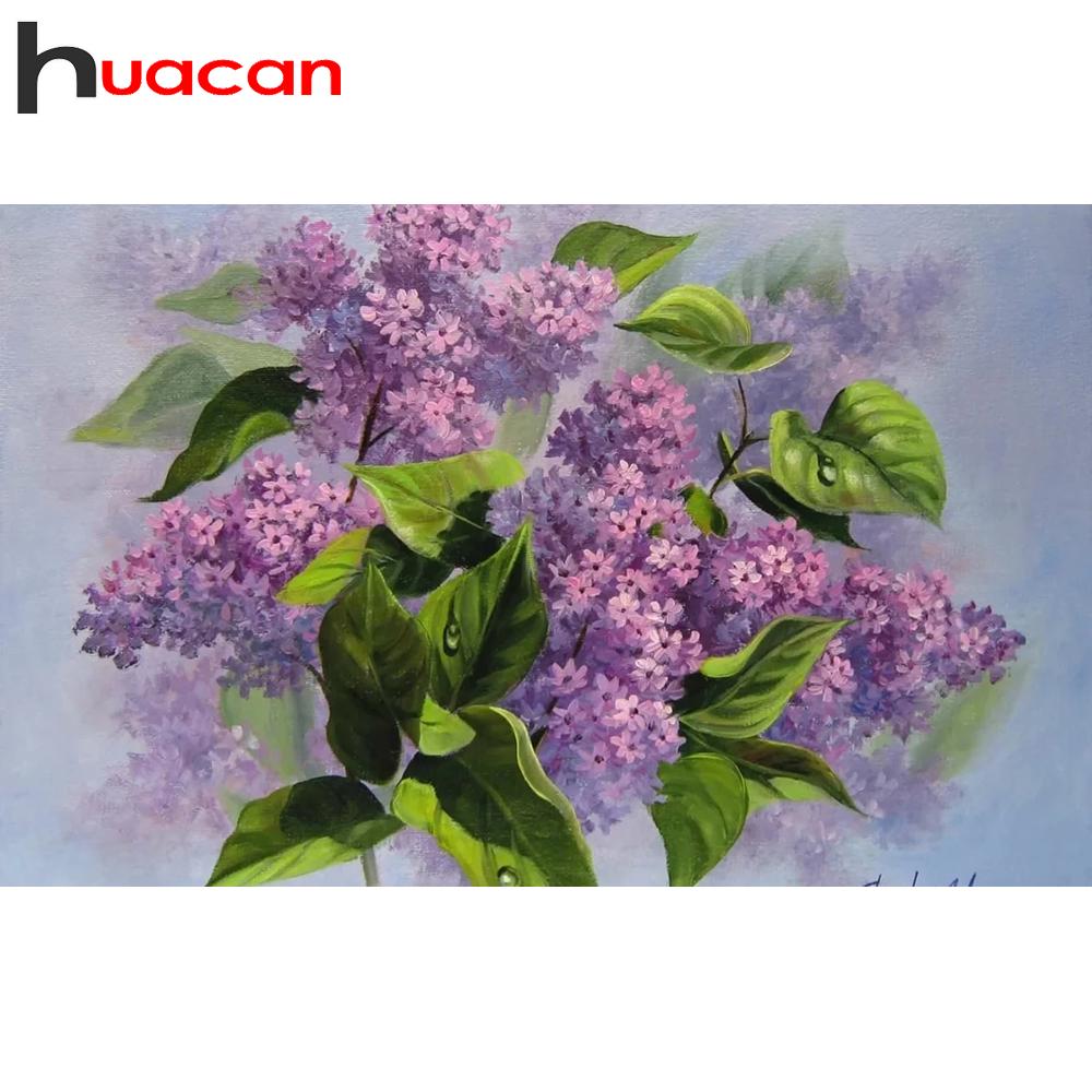 HUACAN 5D DIY Алмазная картина Сирень Вышивка крестом Домашний декор