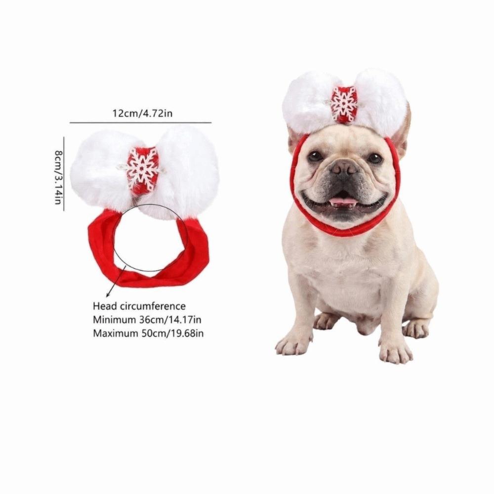 1Pc Adjustable Pet Christmas Headband Stretch Elastic Pet Head Band Medium Large Dogs