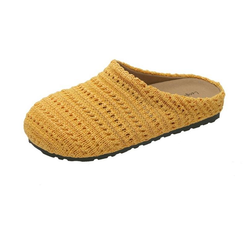 Летние Новые Туфли-Лоферы Мюли Женские Повседневные Шлепанцы Плетеные Сандалии 2025 Тренд Кроссовки Спортивная Обувь Шлепанцы Женские SyfIyno