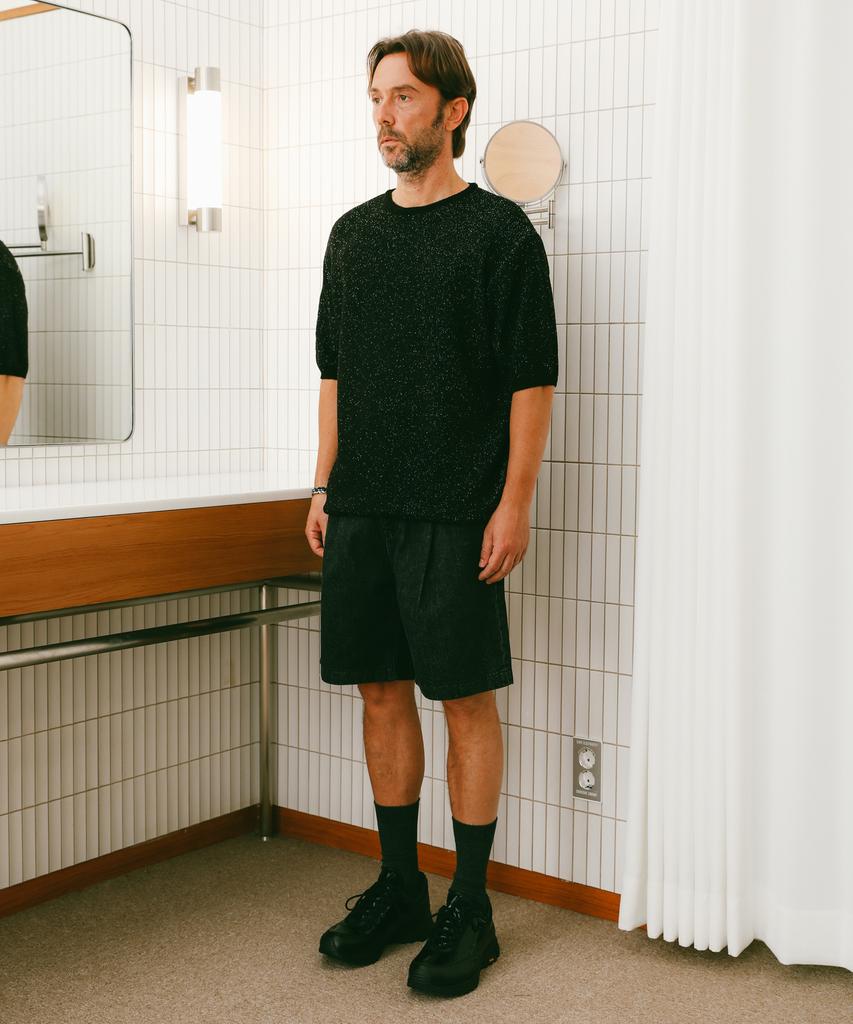 ESN Boucle Jacquard Round Knit Black