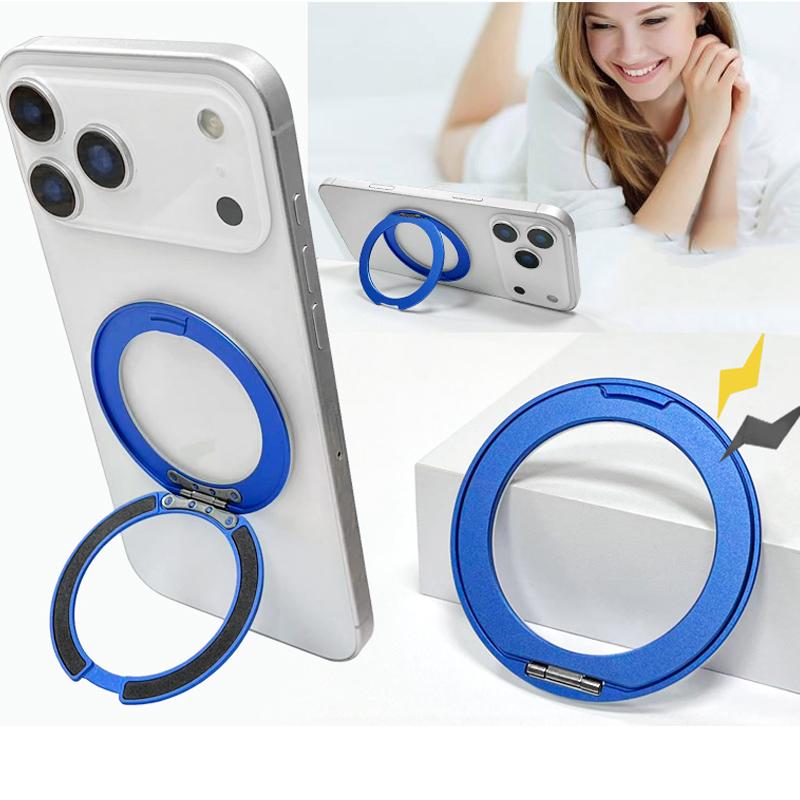 Magnetic Ring Holder Stand for Magsafe Iphone 17 Pro Max 17E 16E 16 Plus 15 14 13 12 11 Xs Mag Safe 360 Degree Rotating Bracket Phone Case Accessories