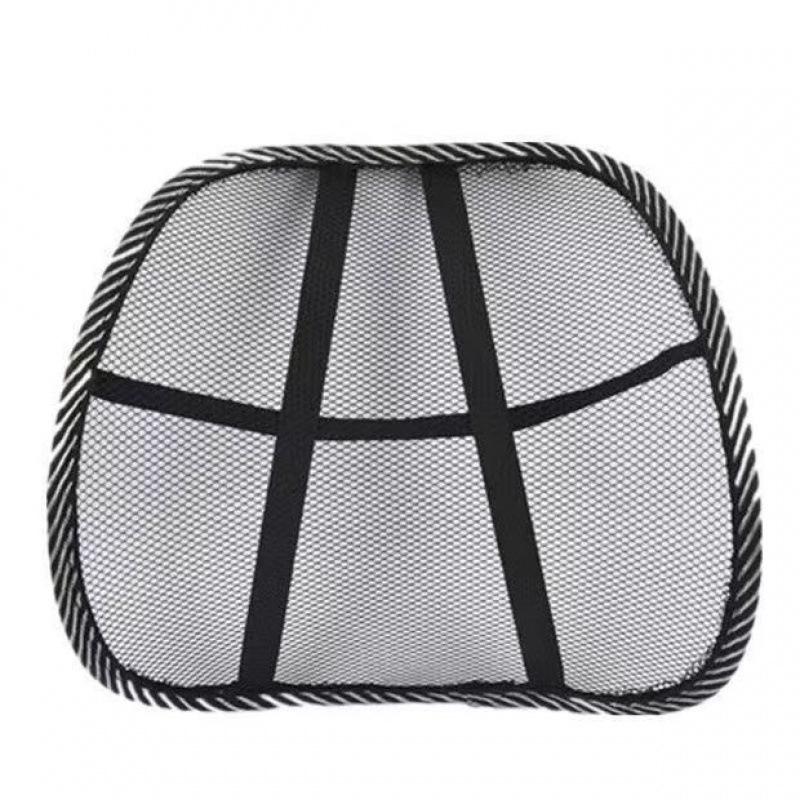 Дышащая поясничная подушка-поддержка для автомобиля и офиса - Универсальный размер, всесезонная подушка-спинка