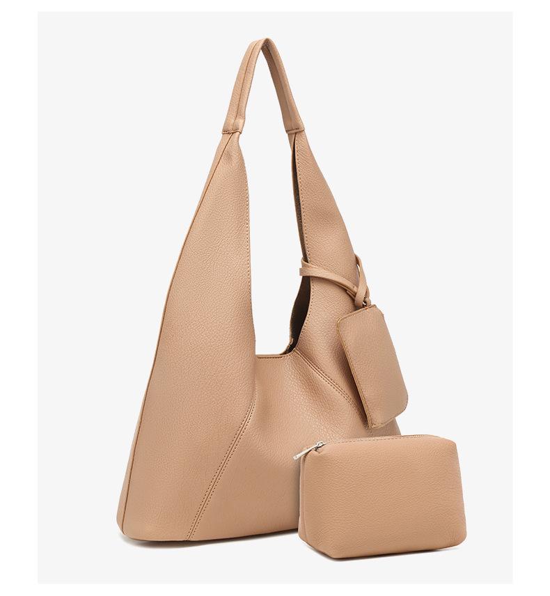 2022 Женский комплект сумок из искусственной кожи: Трио сумок через плечо и наплечная сумка в европейском и американском стиле